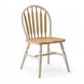 Sedia da pranzo 48 x 52 x 92 cm in legno naturale e bianco stile classico